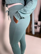 Off the Grid matching teal jogger set modeled