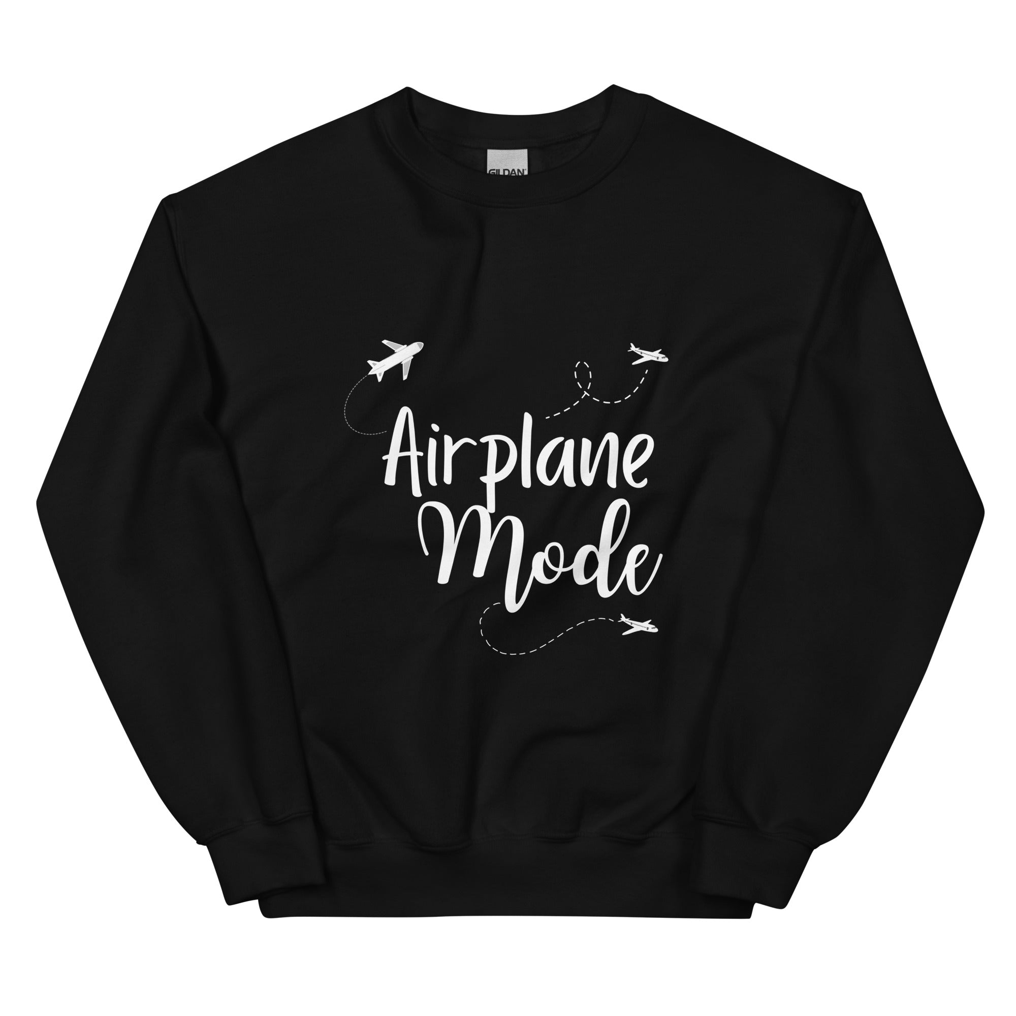 Airplane Mode Sweatshirt - Her Pink PassportBlack