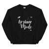 Airplane Mode Sweatshirt - Her Pink PassportBlack