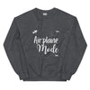 Airplane Mode Sweatshirt - Her Pink PassportDark Heather