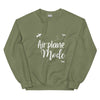 Airplane Mode Sweatshirt - Her Pink PassportMilitary Green