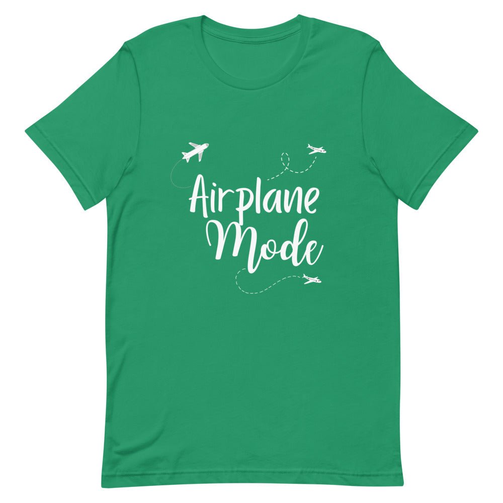 Airplane Mode White Print T - Shirt - Her Pink PassportKelly