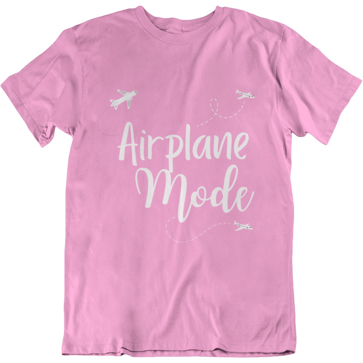 Airplane Mode White Print T - Shirt - Her Pink PassportRed