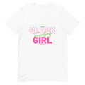 Black Girl Traveling T-Shirt - Her Pink PassportWhite