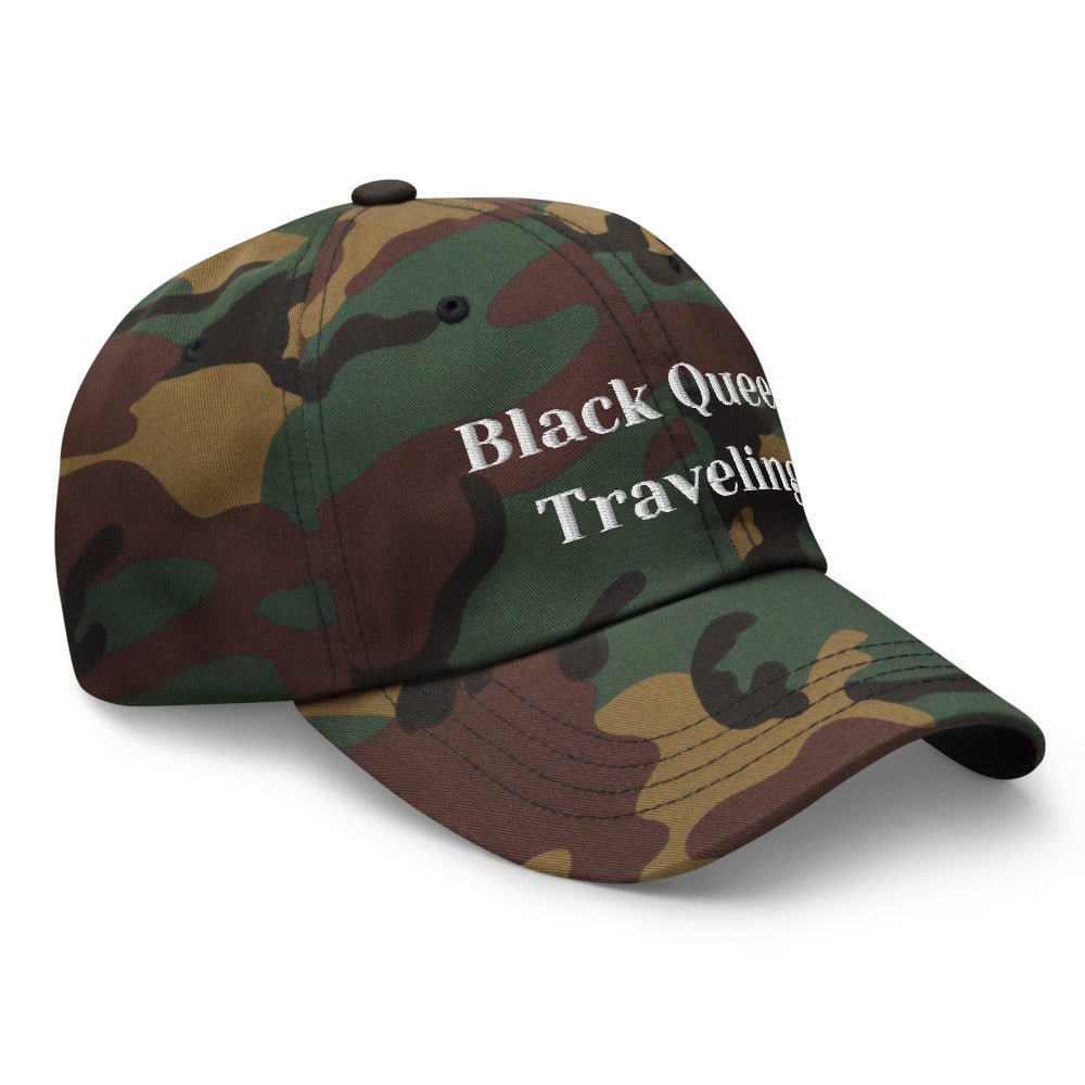 Black Queen Traveling Camo Hat - Her Pink Passport