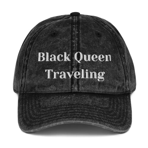Black Queen Traveling Vintage Hat - Her Pink Passport