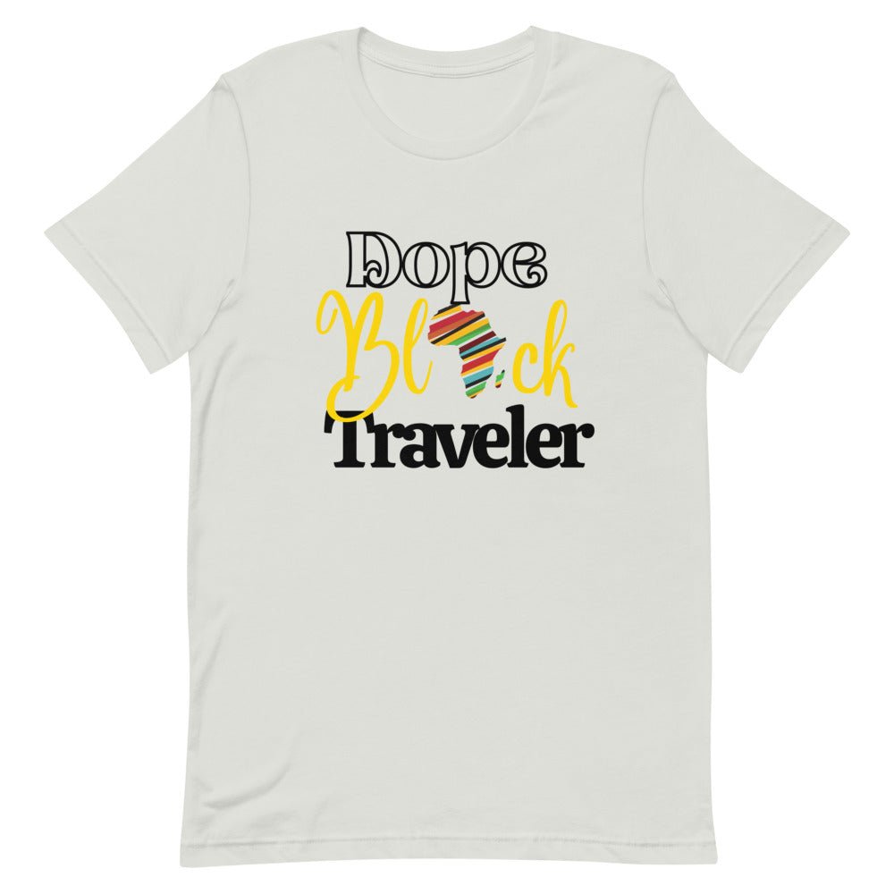 Dope Black Traveler Black Print T-Shirt - Her Pink PassportSilver