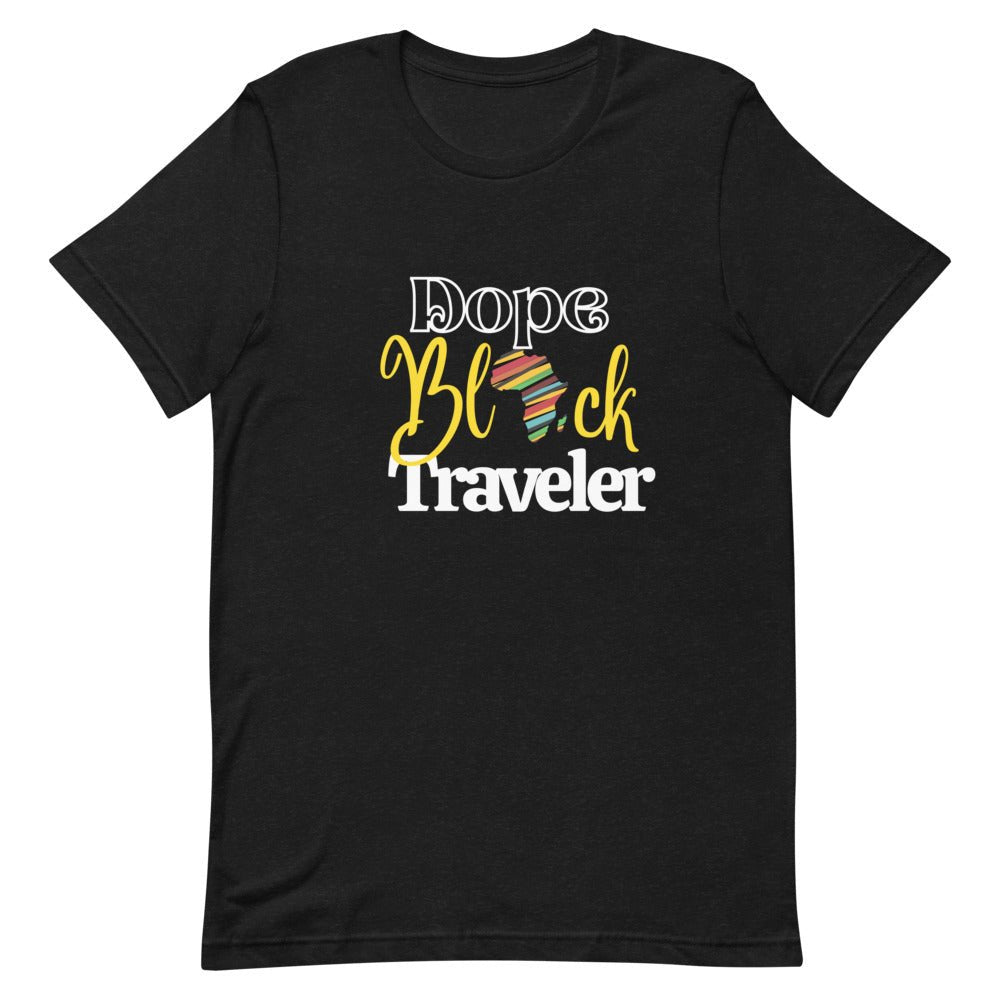 Dope Black Traveler T - Shirt - Her Pink PassportBlack Heather