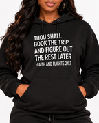 faith flights black hoodie detail front