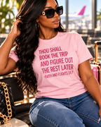 faith flights pink tee detail angle