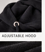 Off-Duty Curve Black Crop Hoodie — hoodie hood detail (AI-styled image)