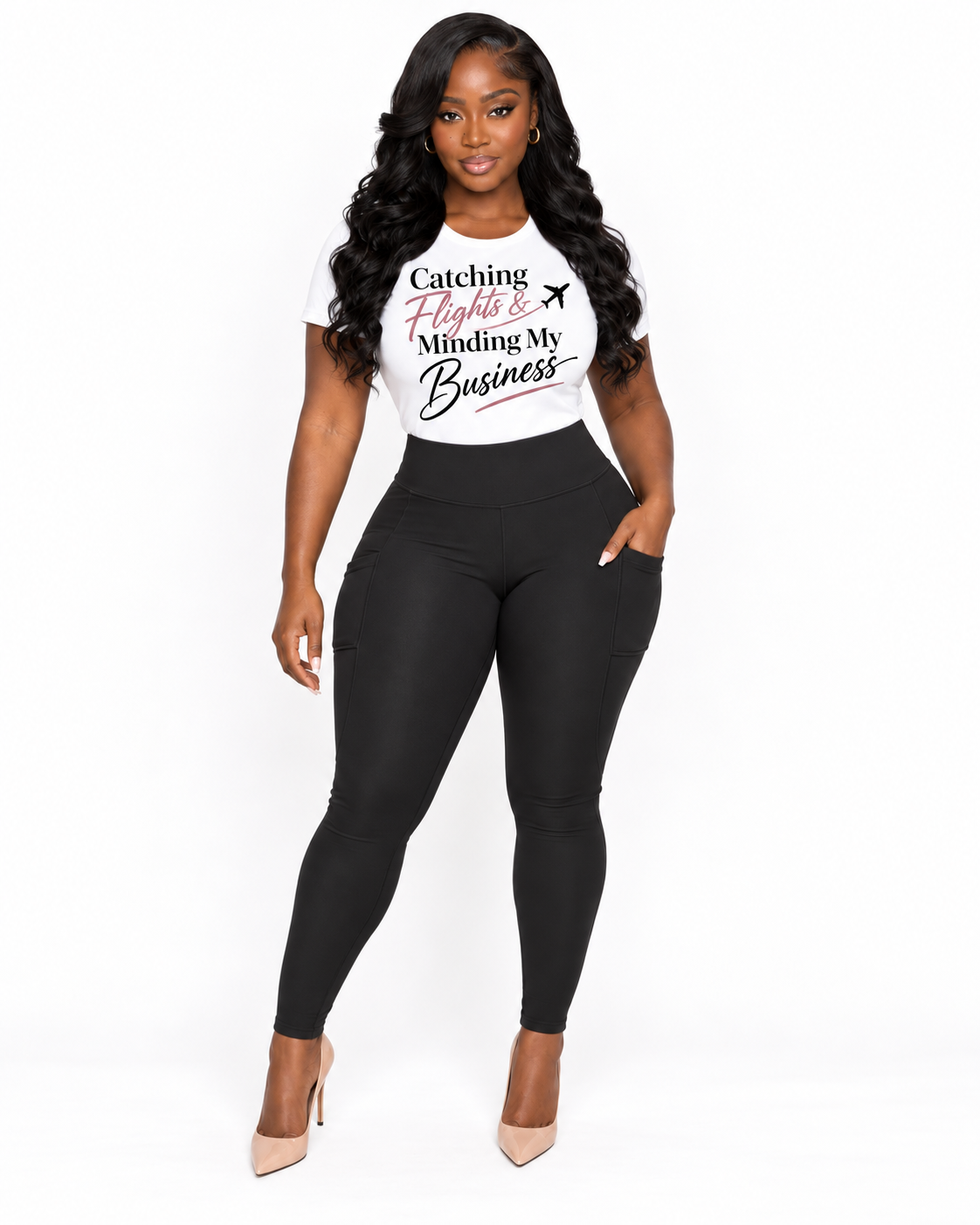 Styled front with Catching Flights top