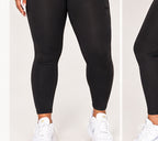 Airport Ready Curve Black Leggings — leggings front detail (AI-styled image)