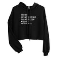 My Trips, My Business Crop Hoodie - Her Pink PassportBlack