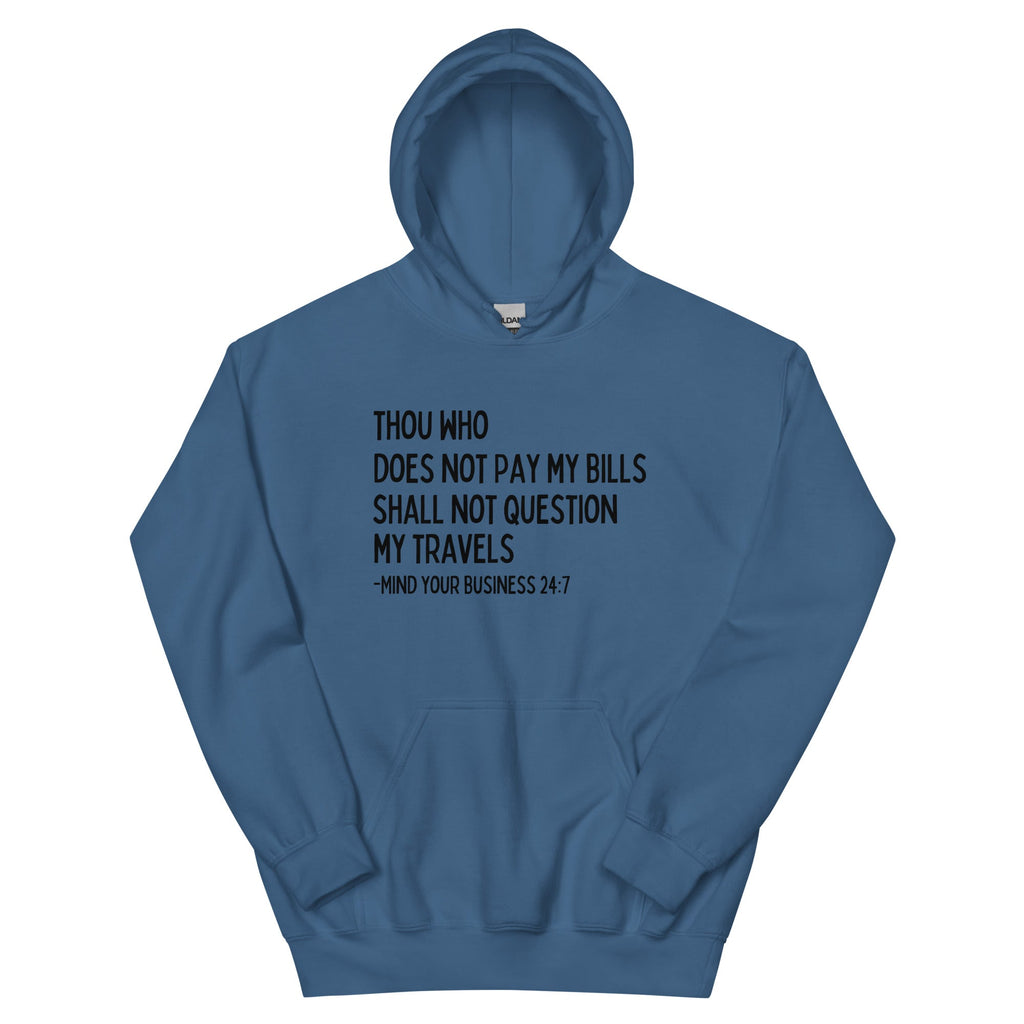 My Trips, My Business Hoodie - Her Pink PassportIndigo Blue