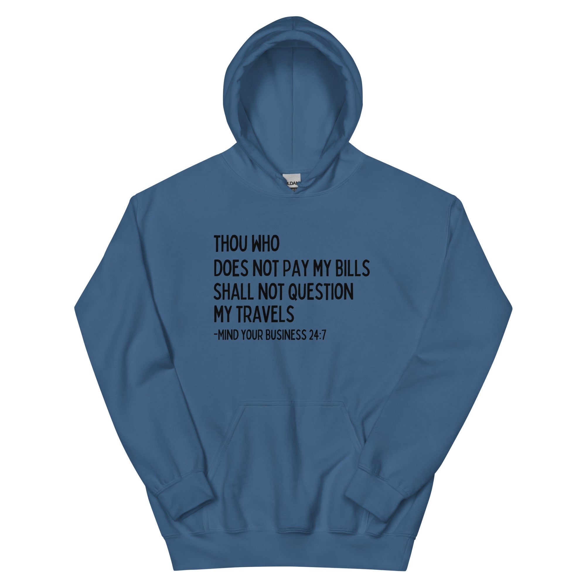 My Trips, My Business Hoodie - Her Pink PassportIndigo Blue