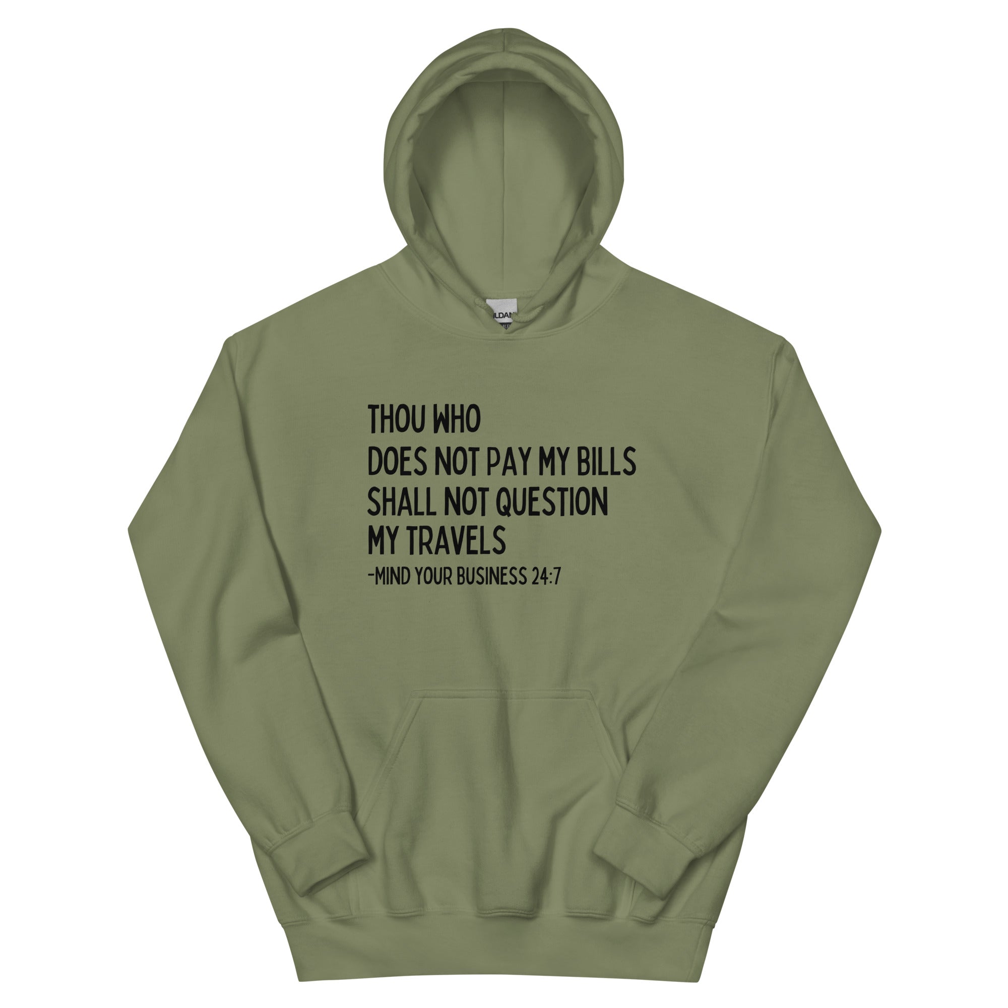 My Trips, My Business Hoodie - Her Pink PassportMilitary Green