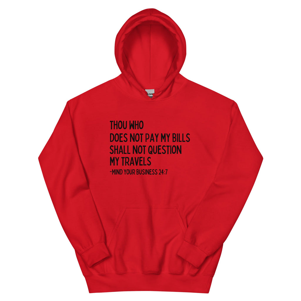 My Trips, My Business Hoodie - Her Pink PassportRed