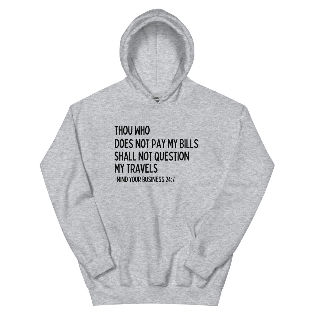 My Trips, My Business Hoodie - Her Pink PassportSport Grey