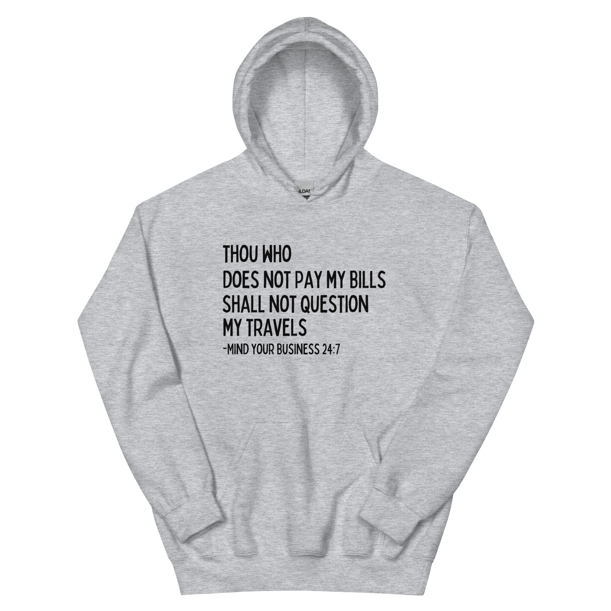 My Trips, My Business Hoodie - Her Pink PassportSport Grey
