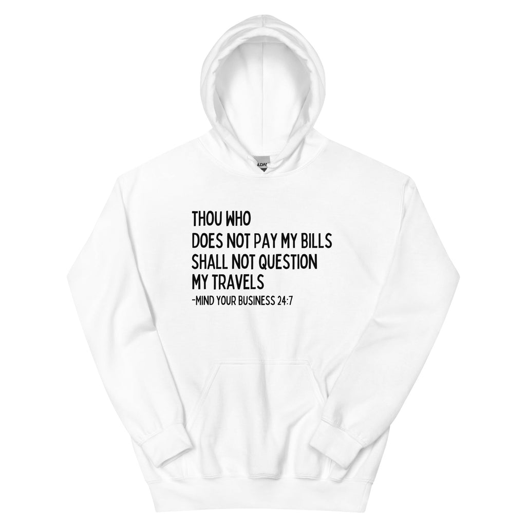 My Trips, My Business Hoodie - Her Pink PassportWhite