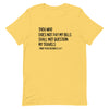 My Trips, My Business T - shirt - Her Pink PassportYellow
