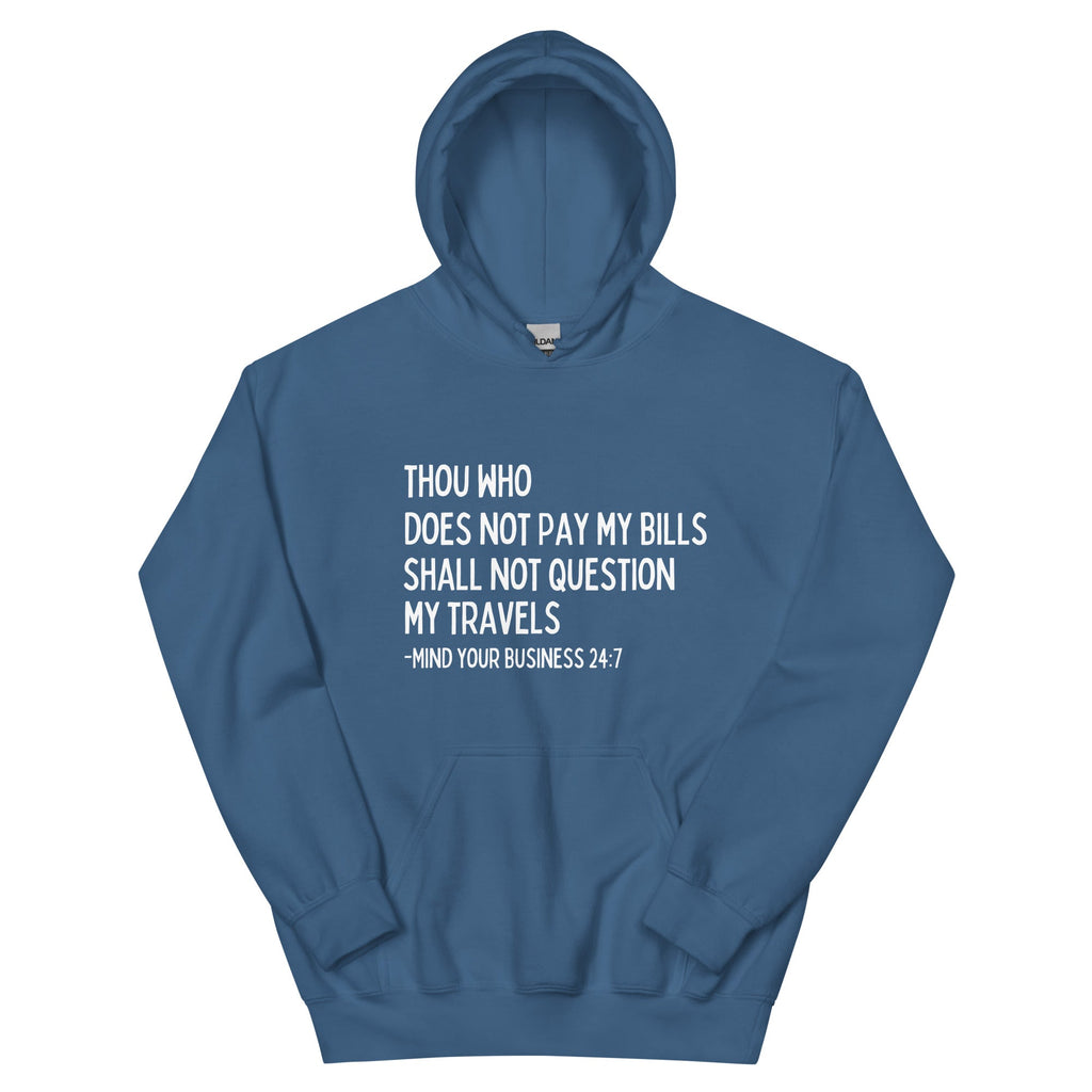 My Trips, My Business Unisex Hoodie - Her Pink PassportIndigo Blue