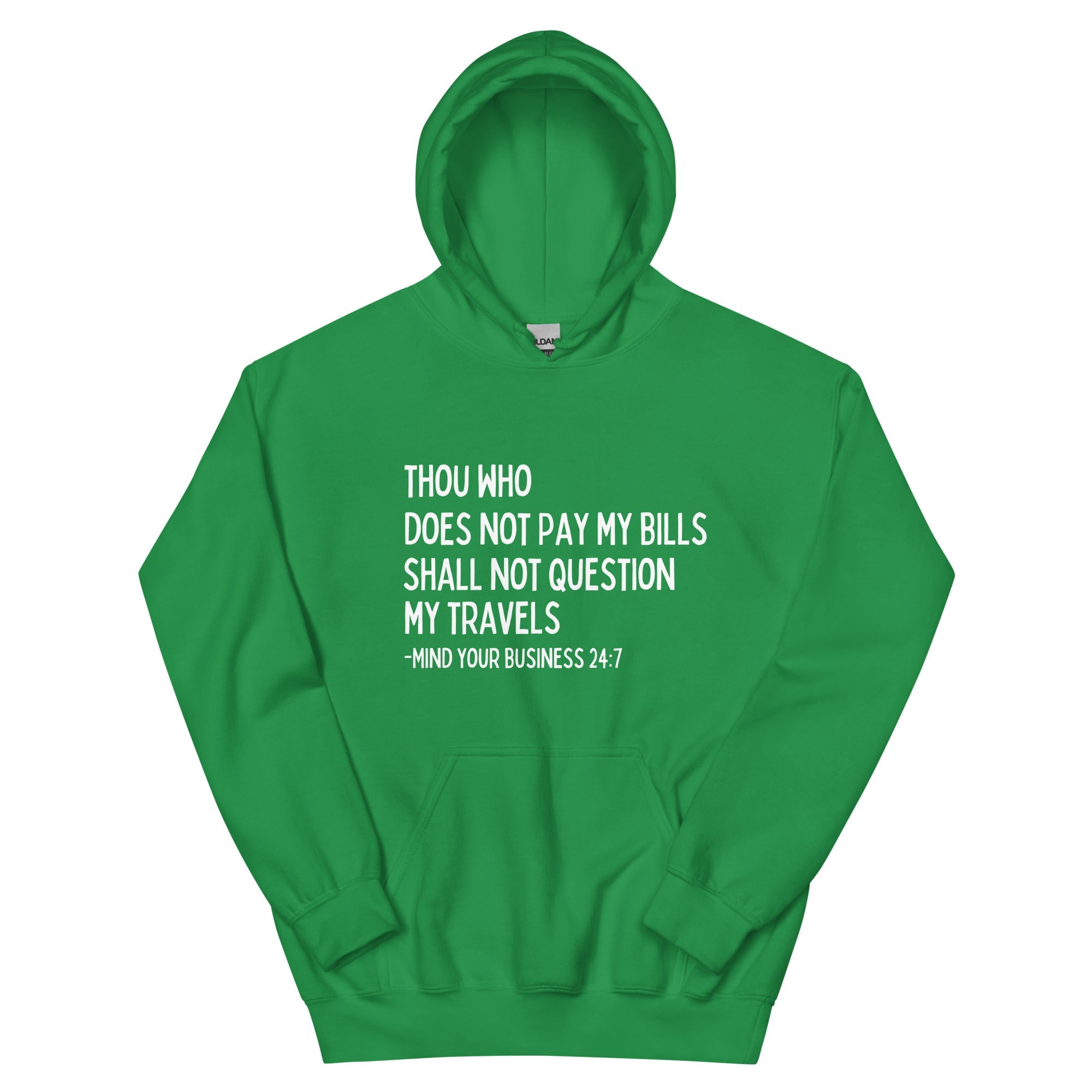 My Trips, My Business Unisex Hoodie - Her Pink PassportIrish Green