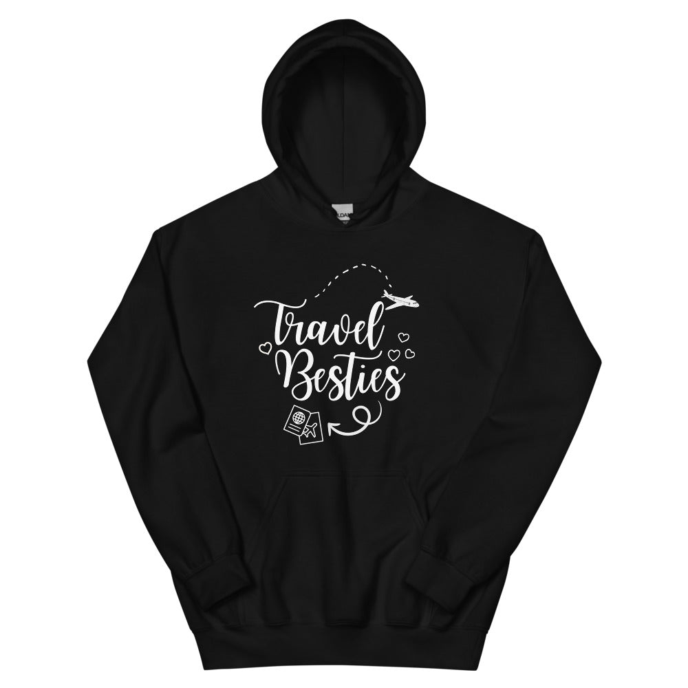 Travel Besties Hoodie - Her Pink PassportBlack