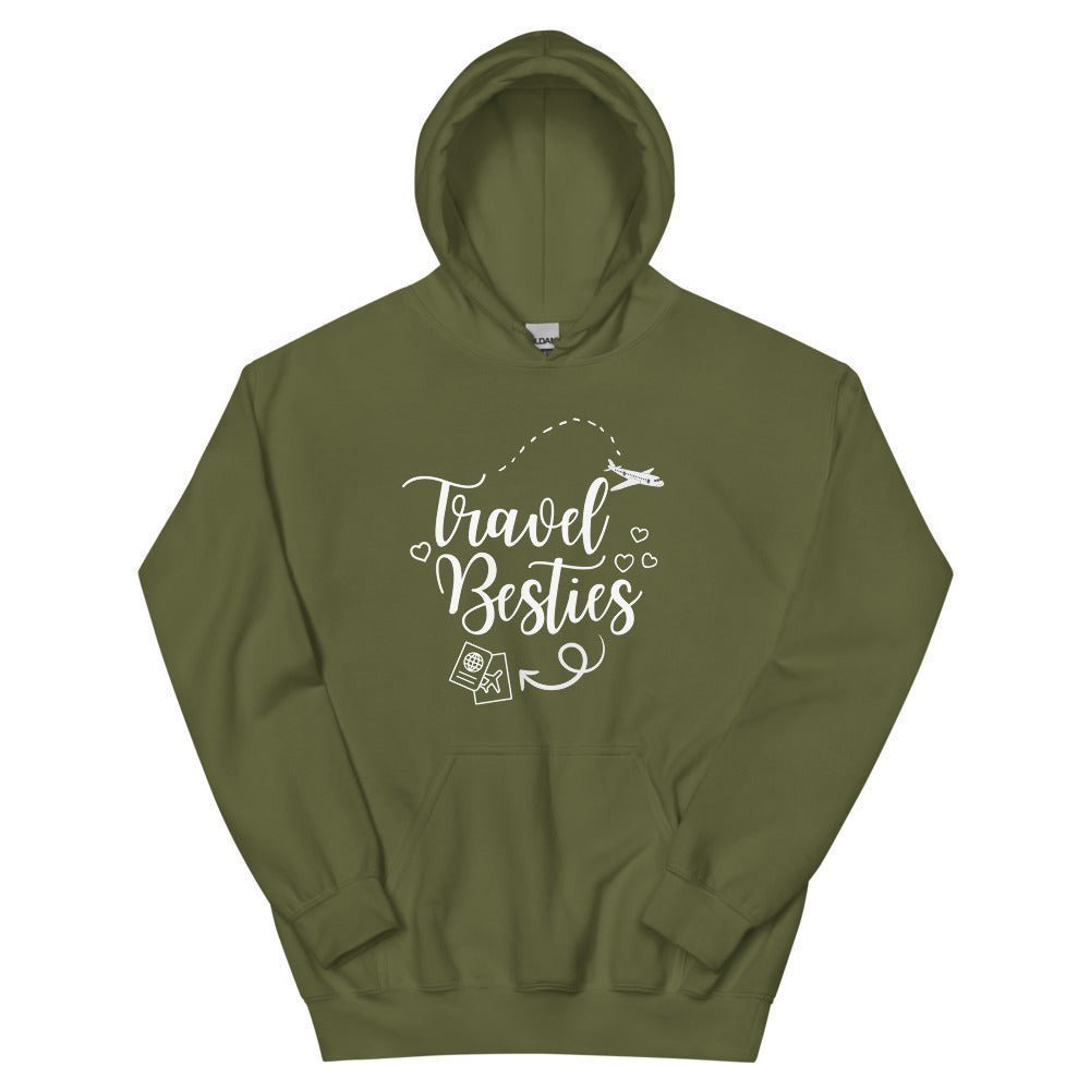 Travel Besties Hoodie - Her Pink PassportMilitary Green