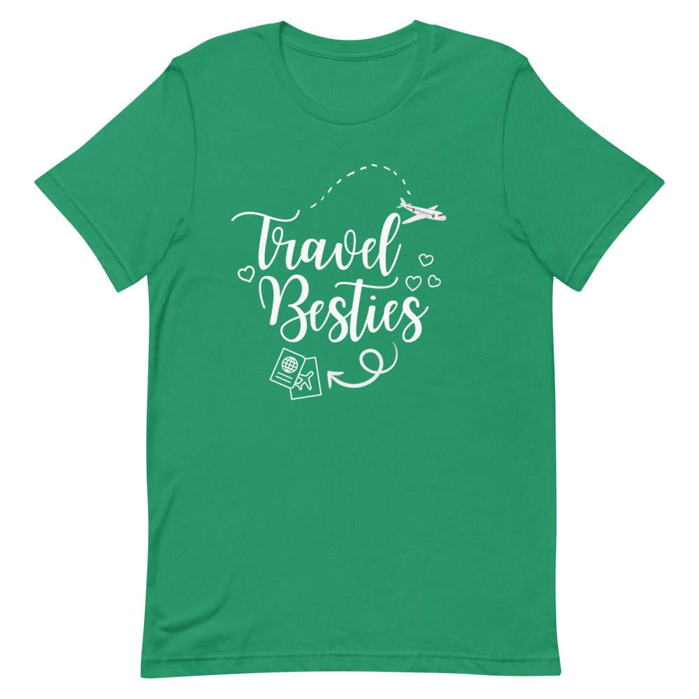 Travel Besties White Print T - Shirt - Her Pink PassportKelly