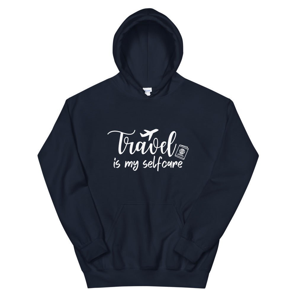 Travel is My Selfcare Hoodie - Her Pink PassportNavy