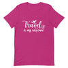 Travel is My Selfcare White Print T - Shirt - Her Pink PassportBerry