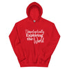 Unapologetically Exploring the World Unisex Hoodie - Her Pink PassportRed