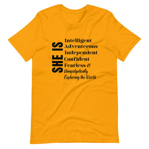 She is...Traveling the World T-shirt