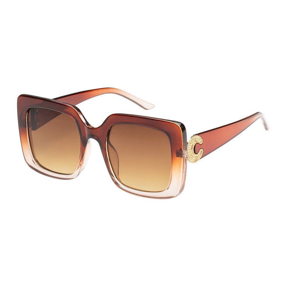 Vacay Mode Jeweled Sunglasses  Her Pink Passport Brown