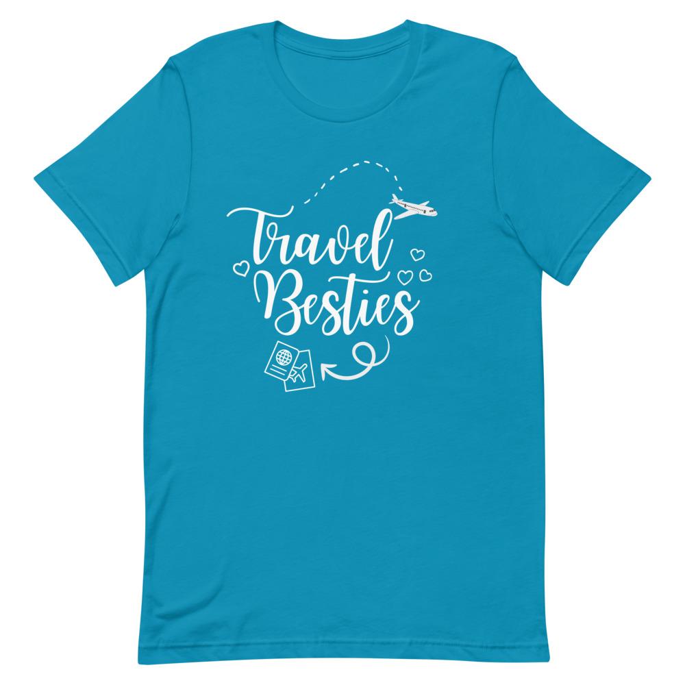 FINAL SALE: Travel Besties White Print T-Shirt