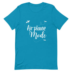 Airplane Mode White Print T-Shirt
