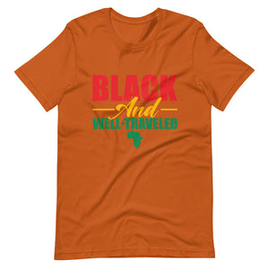 Black and Well-Traveled Unisex Travel Shirt