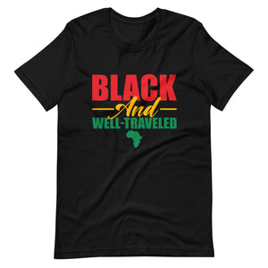Black and Well-Traveled Unisex Travel Shirt
