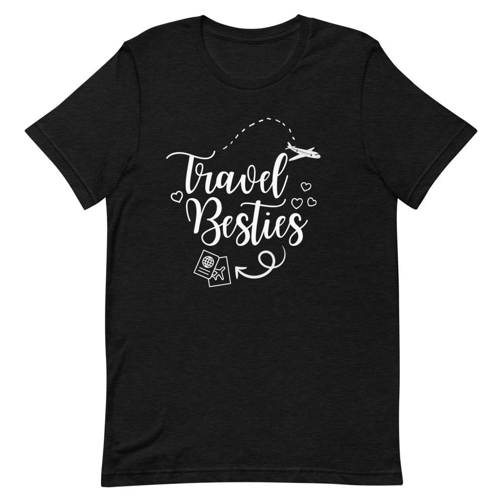 FINAL SALE: Travel Besties White Print T-Shirt
