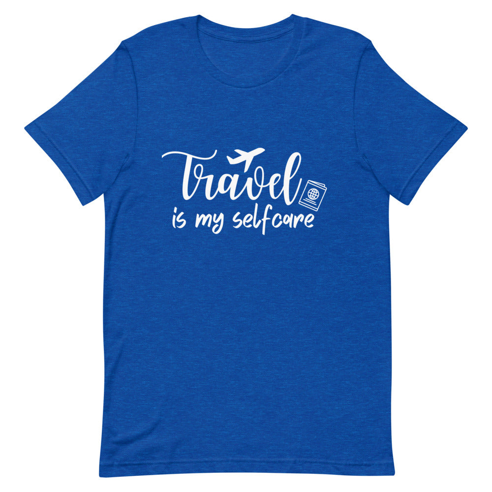 Just a Black Queen that Loves to Travel T-Shirt + Travel is My Selfcare White Print T-Shirt